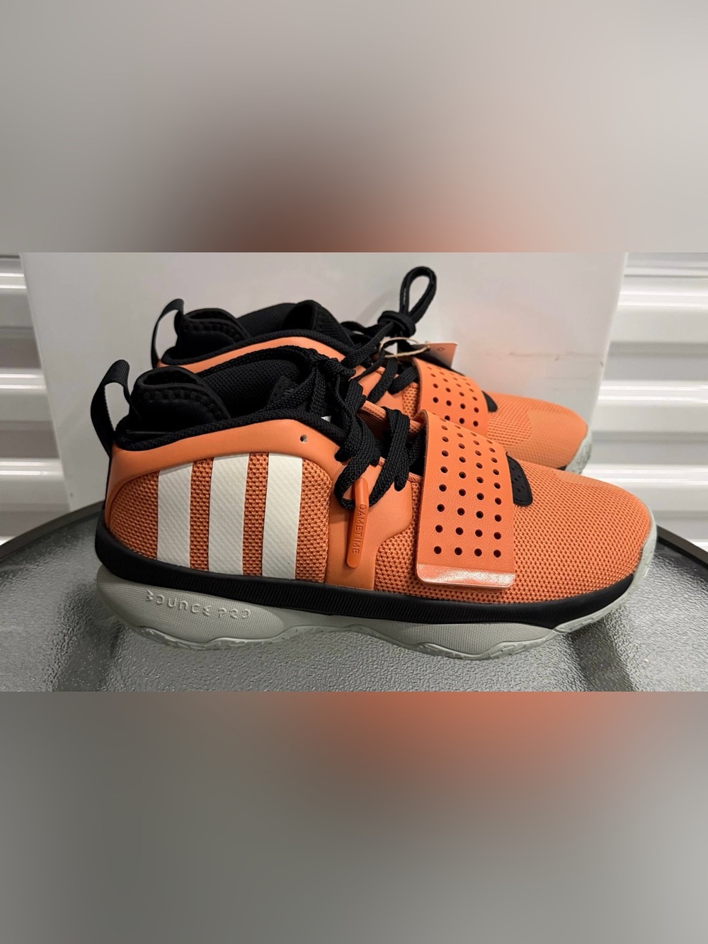 Size 7.5 - adidas Dame 8 EXTPLY Hazy Copper basketball